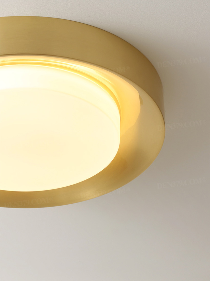 Đèn ốp trần phòng ngủ, phòng dưới 15m2 viền đồng cao cấp 67031