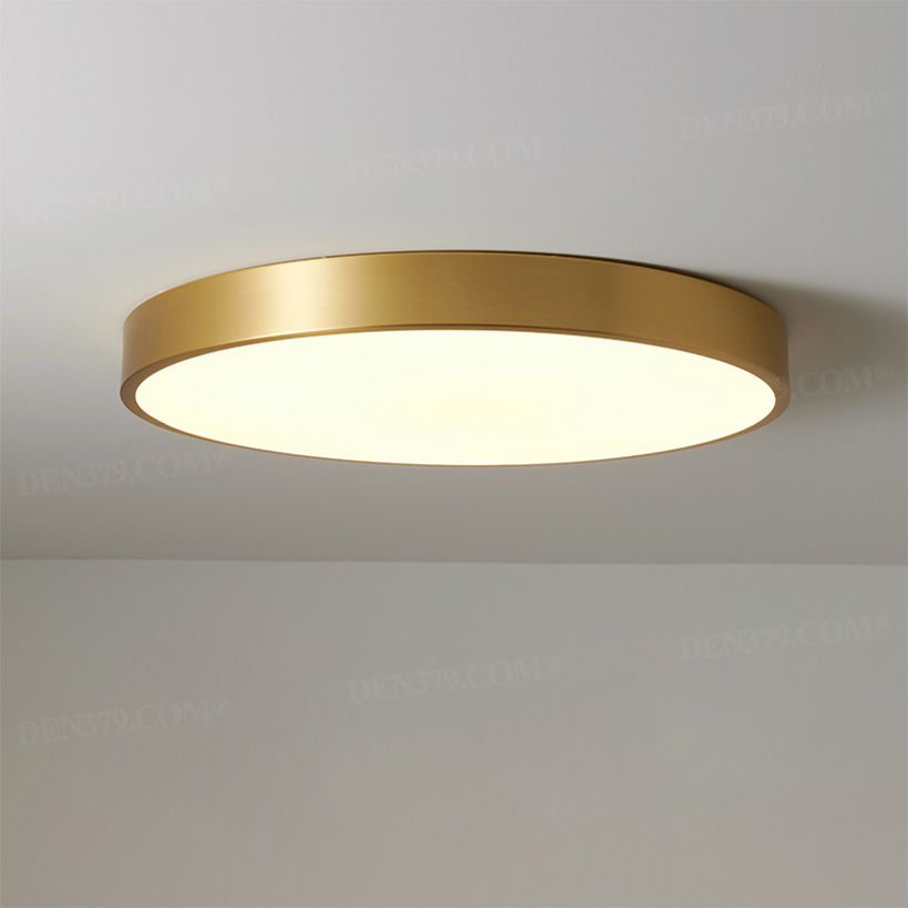 Đèn ốp trần viền đồng phong cách tối giản 67189