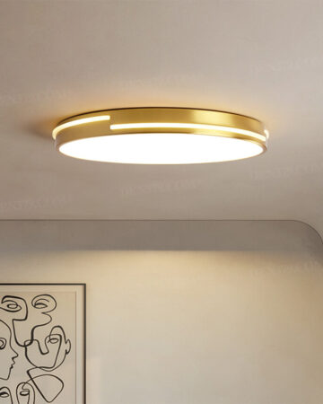 Đèn ốp trần viền đồng cao cấp phong cách hiện đại 67060