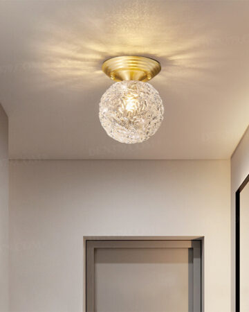 Đèn ốp trần thủy tinh tròn trang trí ban công, hành lang 67209