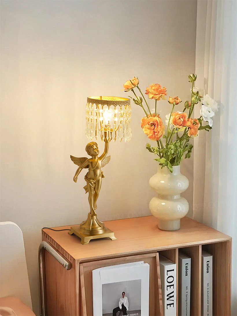 Đèn để bàn tượng thiên thần đồng 67285