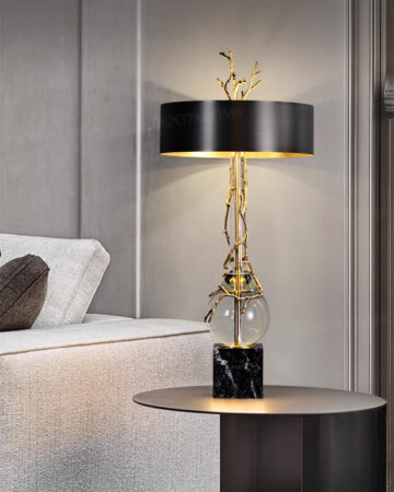 Đèn để bàn trang trí phòng khách thân đồng cao cấp 67548