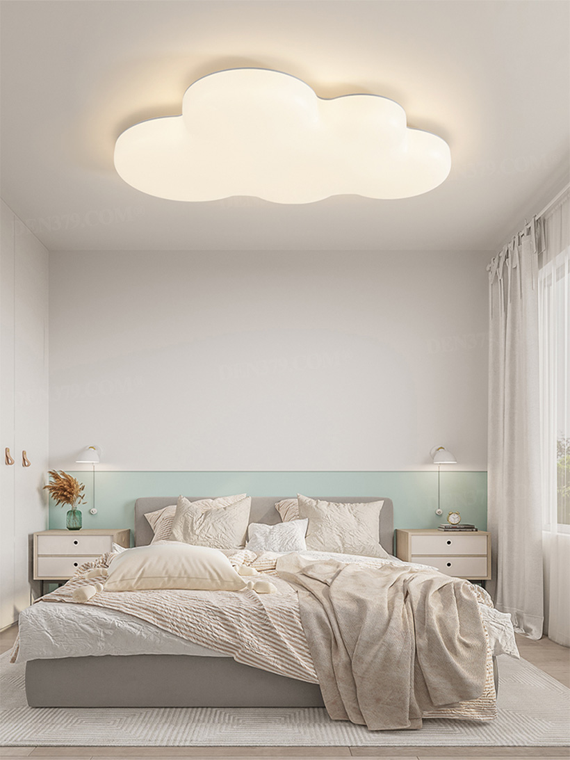 Đèn ốp trần đám mây trang trí phòng ngủ, phòng trẻ em ánh sáng dịu nhẹ 67859